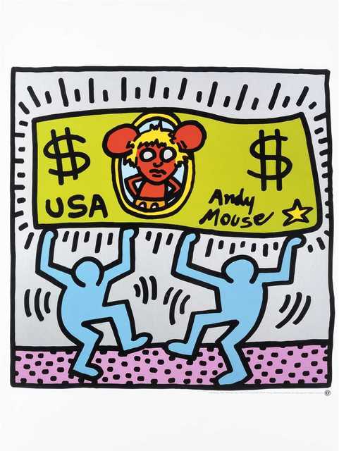 Keith Haring, ‘Andy Mouse’, 1986, Tate Ward Auctions
