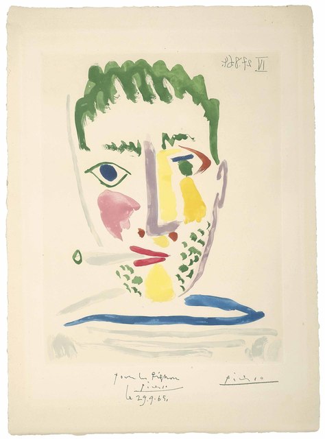 Pablo Picasso, ‘Fumeur au Maillot rayé gris et bleu’, 1964, Christie's