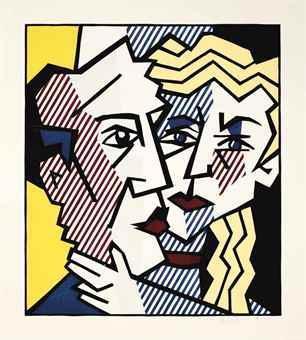 Roy Lichtenstein - The Couple, from The Expressionist Woodcut Series