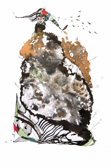 Frank David Valdés, ‘Freefall’, 2018, Painting, Mixed media on paper, ArteMorfosis - Cuban Art Platform