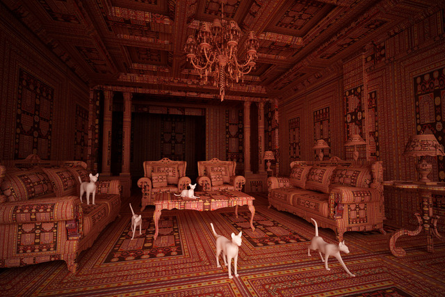 Cats In The Lounge (Carpet Interior Series) — Farid Rasulov (2014)
