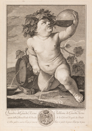 Bacchus by Giuseppi Camerata (Italian, 1718-1803) and Alliance of Peace and Abundance by Bartolomeo Coriolanus (Italian, c. 1599-1676)