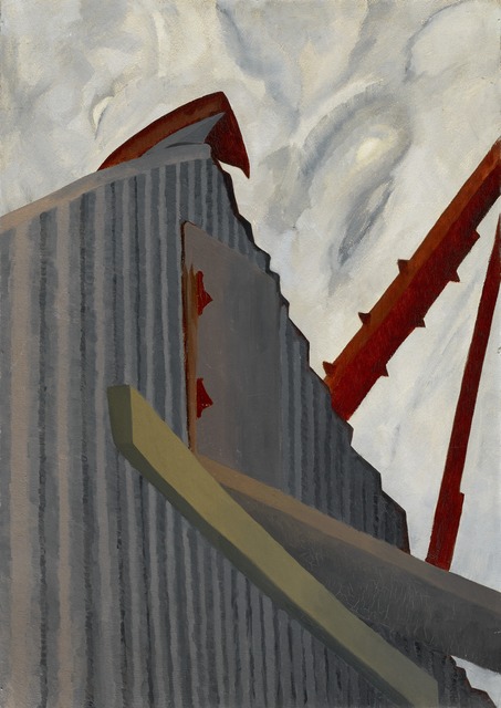 Helen Torr, ‘Corrugated Building’, 1929, Painting, Oil on panel, Norton Museum of Art