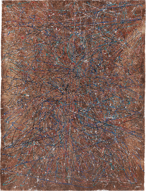 Garth Weiser, ‘Drawing #40’, 2012, Mixed Media, Copper leaf, acrylic and dimensional fabric paint on paper, Phillips