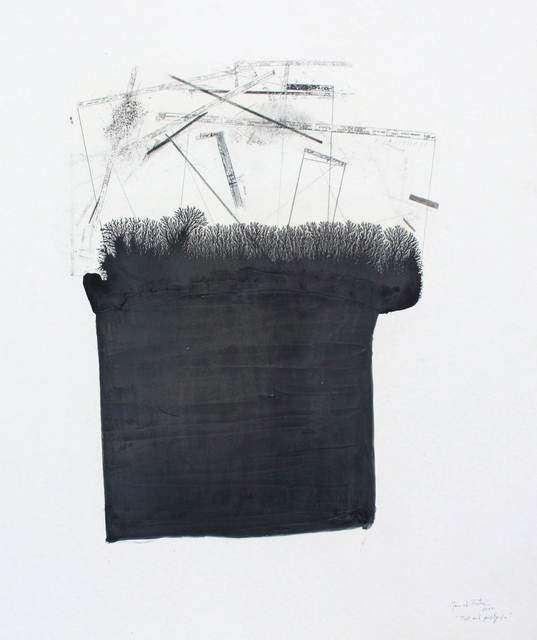 Manu vb Tintoré, ‘Test amb paissatge 1’, 2010, Painting, Water black pigment on wood, N2 Galería