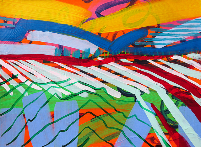 Krista Dedrick Lai, ‘Napscape 18’, 2018, Painting, Acrylic on canvas paper, unframed, InLiquid