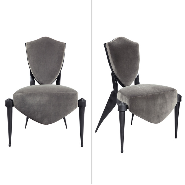 ‘Pair of André Dubreuil Upholstered Painted Aluminum Trévise Chairs’, 1990s, Design/Decorative Art, Doyle