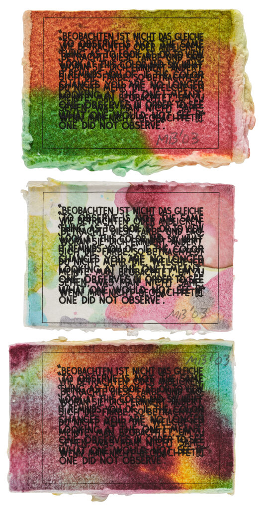 Mel Bochner - If The Color Changes; If The Color Changes; and If The Color Changes