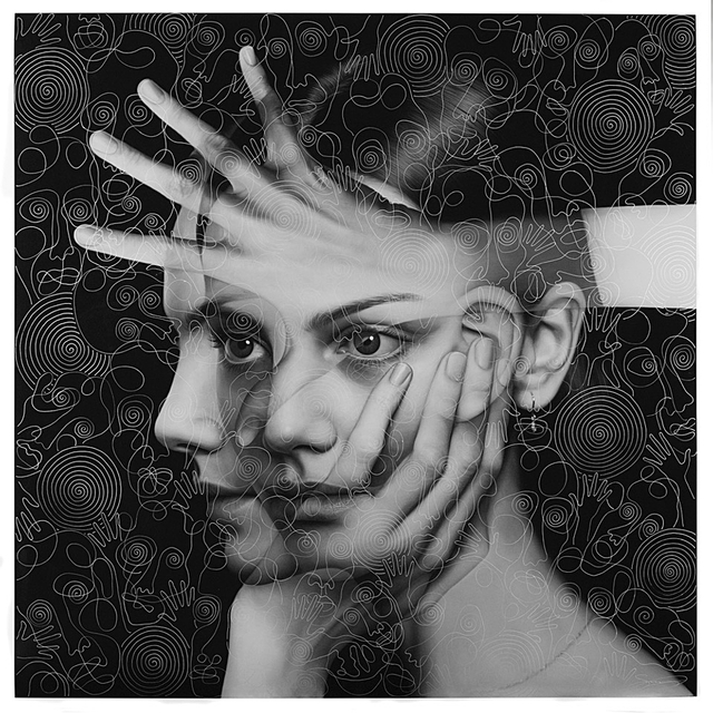 TIGRAN TSITOGHDZYAN, ‘Mirror Metamorphosis II Reimagined’, 2019, Drawing, Collage or other Work on Paper, Drawing on print of original painting, FREMIN GALLERY