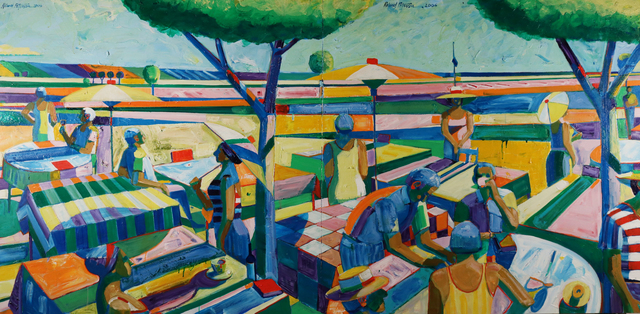 Roland Petersen, ‘Serving Dessert’, Painting, Acrylic on canvas, Studio Shop Gallery