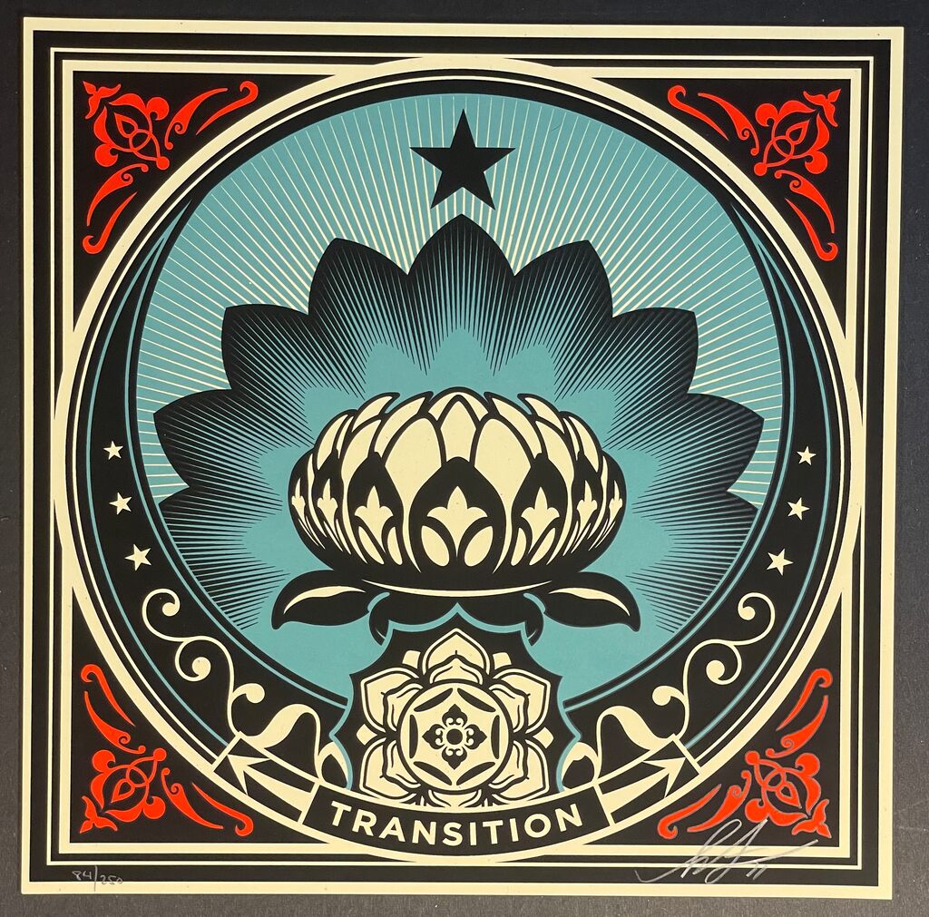 Shepard Fairey "Transition" Fine Art Screenprint Street Contemporary Obey Giant