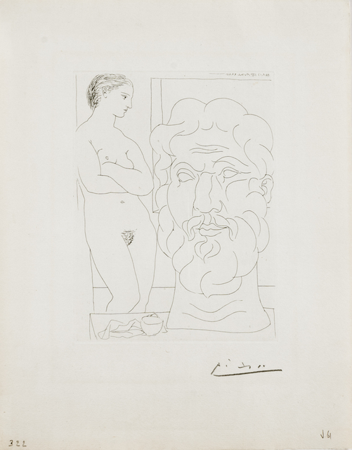 Pablo Picasso, ‘Modele et Grande Tête Sculptée ’, 1933, Odon Wagner Gallery