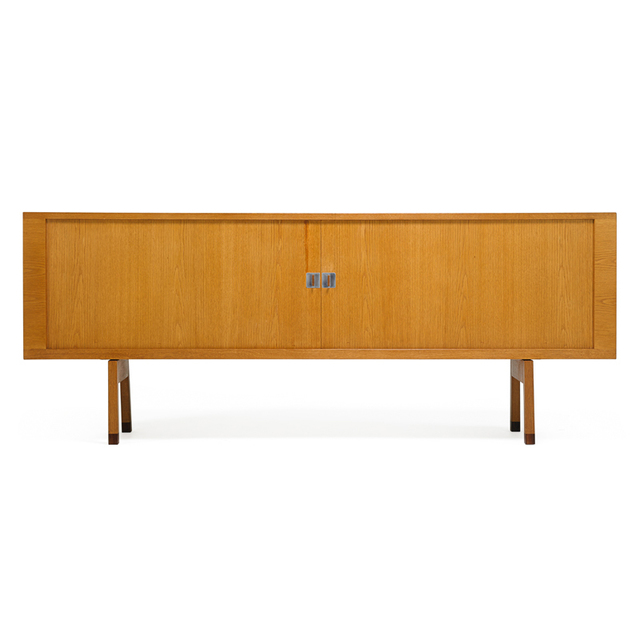 Hans Jørgensen Wegner, ‘Cabinet, Denmark’, 1960s, Design/Decorative Art, Oak, Rosewood Matte-Chromed Steel, Rago/Wright
