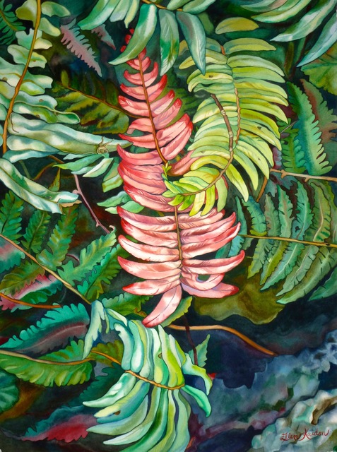 Ellen Kaiden, ‘Krazy Kale’, 2016, Painting, Watercolor, Bernay Fine Art