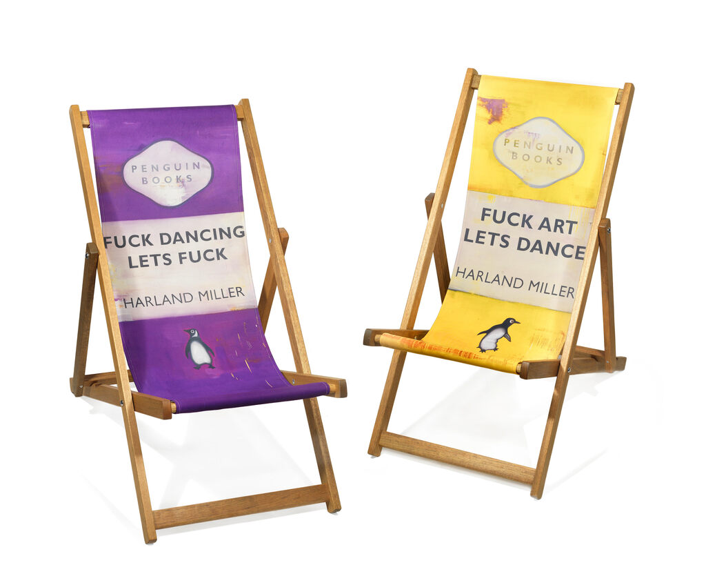 Harland Miller - Fuck Art Let's Dance / Fuck Dancing Let's Fuck (Deck Chairs)