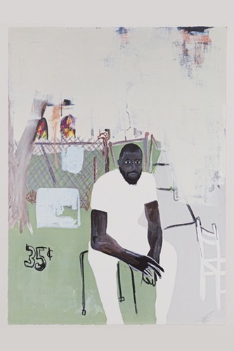 Jammie Holmes, ‘A Self Portrait Of An Artist on Narrow Street’, 2020, Print, 4 Color Process Serigraph Print on Mohawk Superfine UltraWhite, 160 lb cover, End to End Gallery