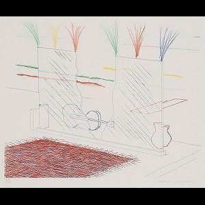 David Hockney - On It May Stay His Eye, 17, from The Blue Guitar (M.C.A.T. 194)