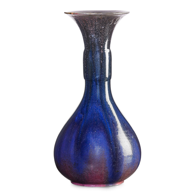 Fulper Pottery, ‘Tall vase, purple and pink flambé glaze’, 1910s-20s, Rago/Wright
