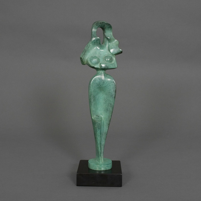 Alexander Archipenko, ‘Egyptian Motif’, 1917, Sculpture, Bronze with green patina, Forum Gallery