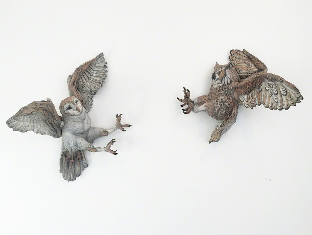 Wesley T. Wright installation, Convivium, 2018, stoneware, underglaze, glaze, 36” x 22" x 16" Wesley T. Wright installation, Convivium, 2018, stoneware, underglaze, glaze, 36” x 22" x 16"