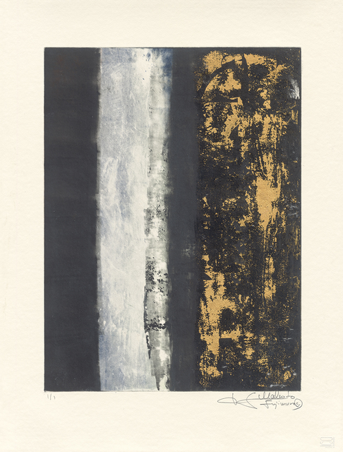 Makoto Fujimura, ‘Van Nuys Monotype Series No. 6 凡奈斯絹印單刷系列’, 2017, Print, Monotype with print ink, Gold, Japanese Mica, Mineral Pigments 絹印單刷版畫, 金箔, 日本雲母, 天然礦物顏料, 紙, Artrue Gallery