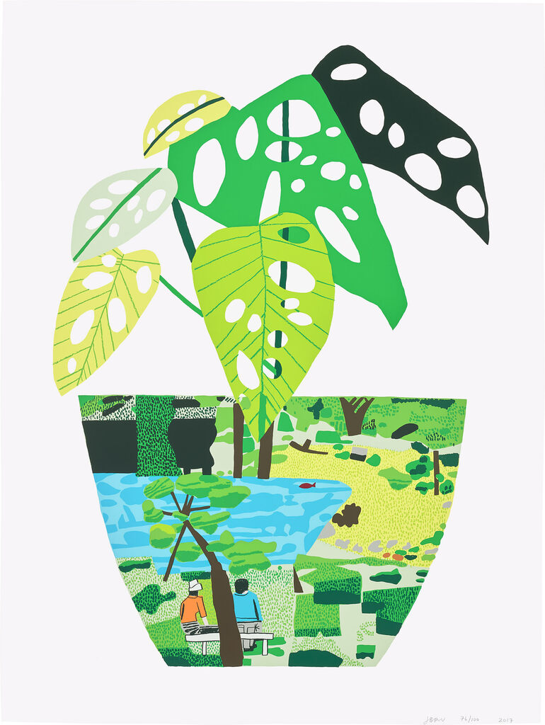 Jonas Wood - Landscape Pot with Plant