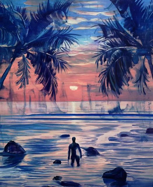 Lei Qi, ‘Tread On Waves’, 2020, Painting, Oil on canvas, Matthew Liu Fine Arts