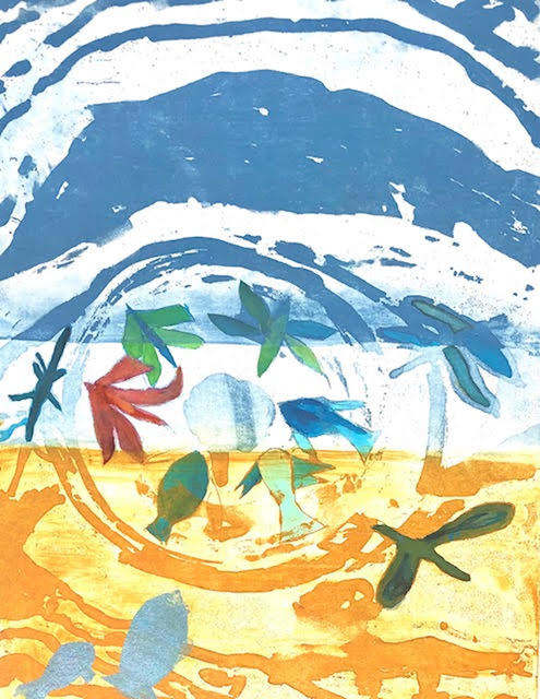 Jan Farrell, ‘Sand and Sea’, 2021, Print, Etching on aluminium, Charbonnel ink, BFK Rives paper, Open Bite Printmakers