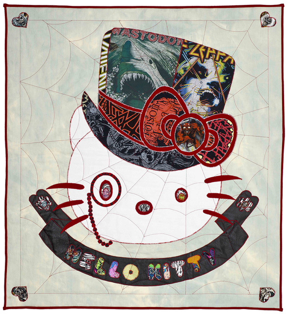Ben Venom, ‘Black Cat Don't Cross My Path!’, 2014, Textile Arts, Handmade quilt with recycled fabric, Hashimoto Contemporary
