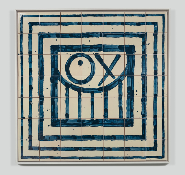 André Saraiva, ‘Square Mr. A Tile 6’, 2018, Mixed Media, Hand-painted tiles, Underdogs Gallery