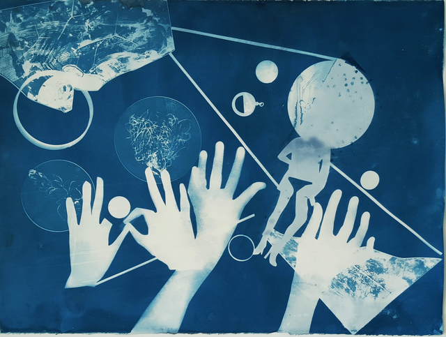 Ofri Cnaani, ‘Blue Print (OC Real and Fake Hands) #1’, 2015, Tracey Morgan Gallery