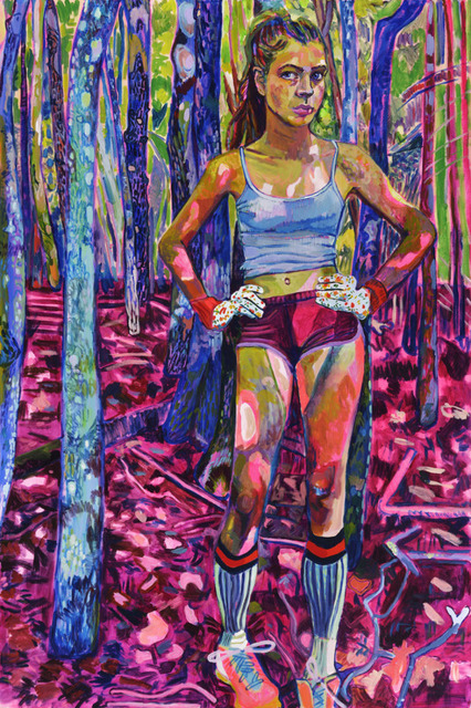 Elizabeth Chapin, ‘Pink Camouflage’, 2018, Painting, Acrylic on canvas, Wally Workman Gallery