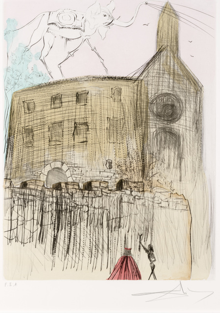 Salvador Dalí, ‘Le Chateau De Gala from Apres 50 Ans du Surrealisme’, Dallas Museum of Art