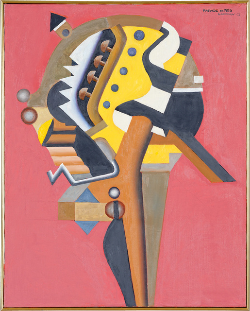 Karl Hagedorn, ‘Parade on red’, 2003, Painting, Oil on canvas, Bode Gallery