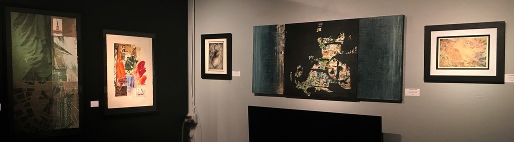 Back gallery installation (from left):
Robert Rauschenberg (2), Donald Spencer, Robert Tahar, Donald Spencer Back gallery installation (from left):
Robert Rauschenberg (2), Donald Spencer, Robert Tahar, Donald Spencer
