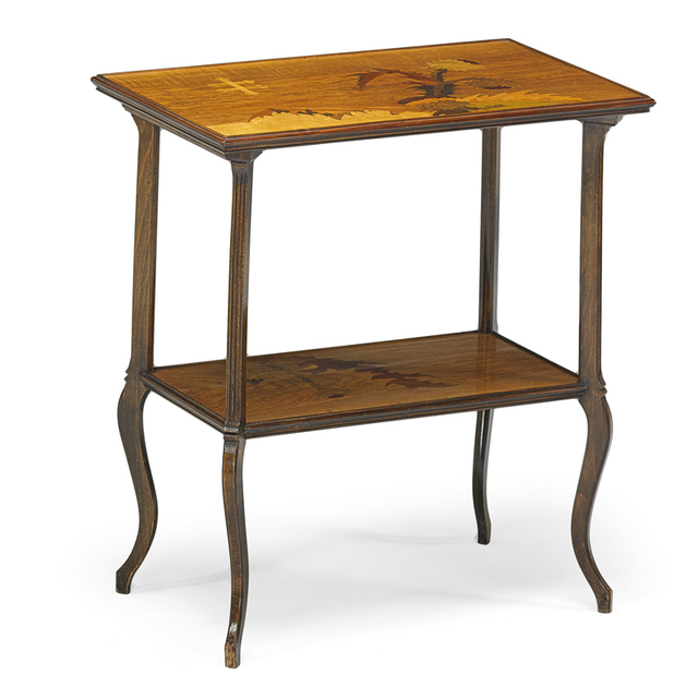 Emile Gallé, ‘Tiered Marquetry Side Table With Thistle, France’, ca. 1900, Rago/Wright