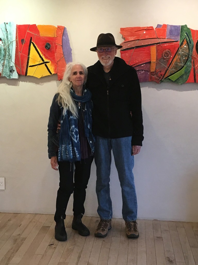 Vancouver artist Robert Bigelow and his wife Marie Arcand at the opening reception of "Beyond the Far Side" exhibition at ARTE funktional in Kelowna BC Canada - Sept.22, 2018 Vancouver artist Robert Bigelow and his wife Marie Arcand at the opening reception of "Beyond the Far Side" exhibition at ARTE funktional in Kelowna BC Canada - Sept.22, 2018