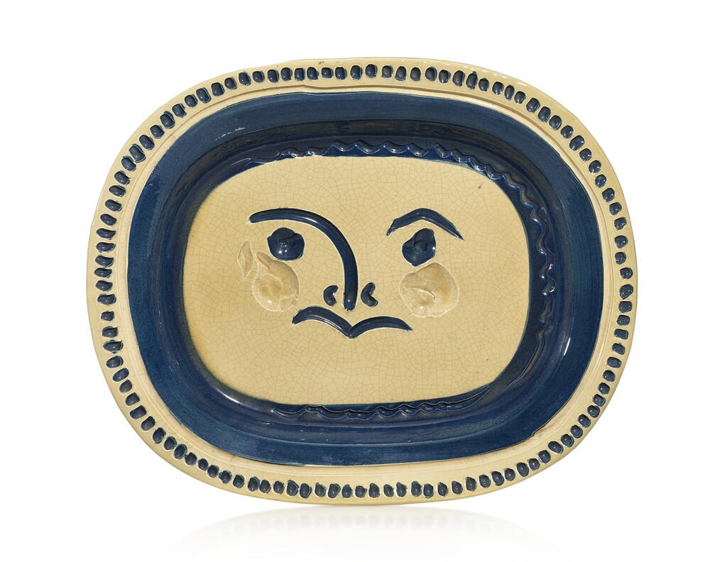 Pablo Picasso - Visage gravé, fond grège (A.R. 29)