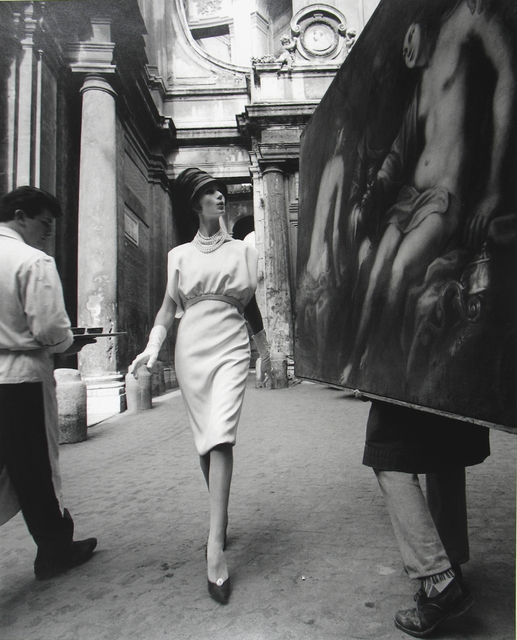 William Klein, ‘Simone + Painting + Coffee, Rome (Vogue)’, 1960, Howard Greenberg Gallery