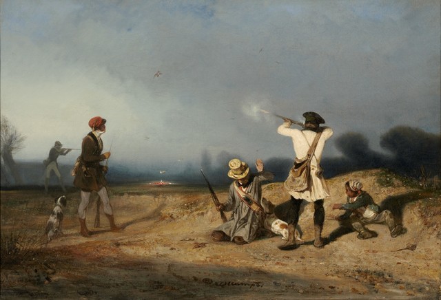 Alexandre-Gabriel Decamps, ‘Bird Hunting’, 1830, Painting, Oil on canvas, Clark Art Institute