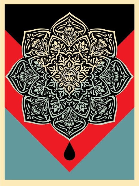 Shepard Fairey (OBEY), ‘Blood & Oil Mandala ( Oil Drop)’, 2017, Dope! Gallery