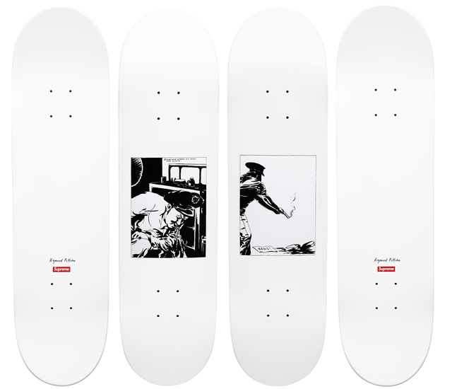 Raymond Pettibon, ‘Raymond Pettibon Supreme skate decks’, 2014, Print, Screen-print on maple wood, Lot 180