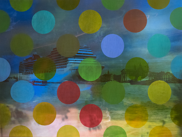 Sarah Nind, ‘Pistes et Points - Venezia! 2’, 2015, Photography, Archival Pigment Print on Panel with Oil, Newzones