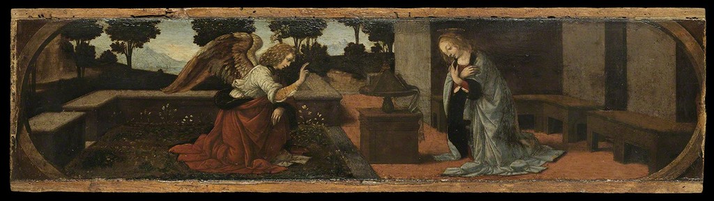 The Annunciation
Leonardo da Vinci
1475-79
Oil on panel The Annunciation
Leonardo da Vinci
1475-79
Oil on panel