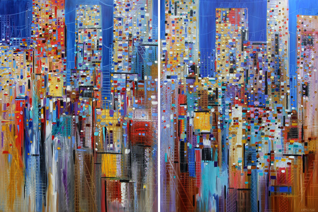 Ekaterina Ermilkina, ‘A Dreamy Skyline (diptych)’, 2018, Artspace Warehouse