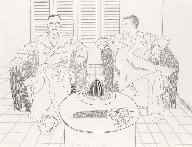David Hockney, ‘Don Bachardy and Christopher Isherwood’, 1976, Attika Fine Arts