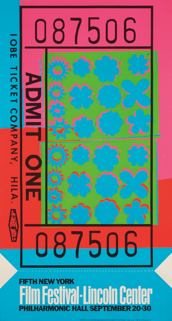 Andy Warhol, ‘Lincoln Center Ticket’, 1967, Print, Offset lithograph in colors, on light-weight wove paper, the full sheet, Phillips