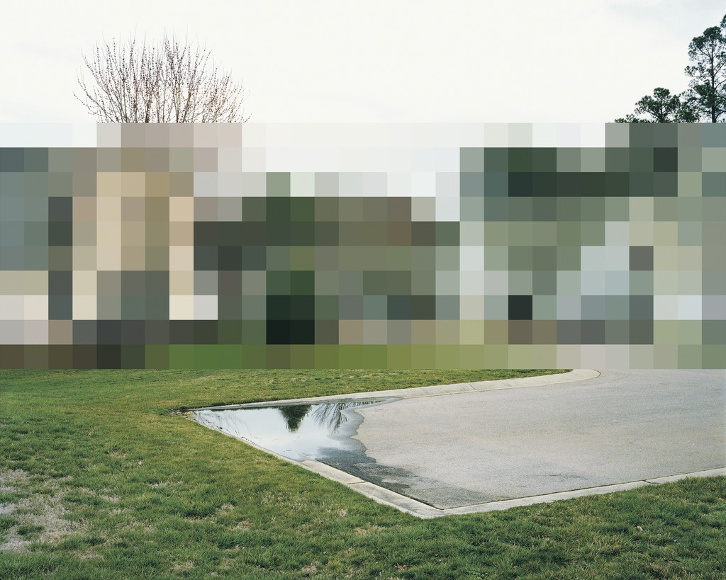 Edmund Clark, Redacted image of a complex of buildings where a pilot identified as having flown rendition flights lives, from the project Negative Publicity: Artefacts of Extraordinary Rendition, 2013, by Edmund Clark and Crofton Black Edmund Clark, Redacted image of a complex of buildings where a pilot identified as having flown rendition flights lives, from the project Negative Publicity: Artefacts of Extraordinary Rendition, 2013, by Edmund Clark and Crofton Black