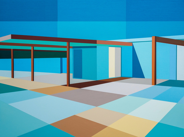 Andy Burgess, ‘Wexler Steel House Entrance II’, 2017, Painting, Acrylic on Canvas Mounted on Panel, Cynthia Corbett Gallery