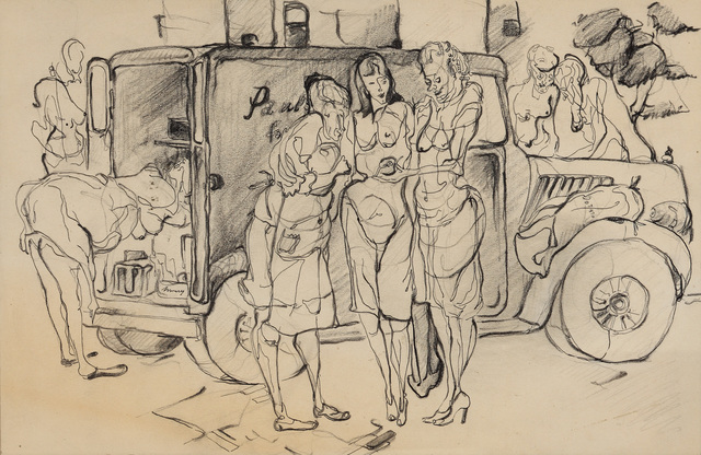 Andy Warhol, ‘Women and Produce Truck’, 1946, Andy Warhol Museum